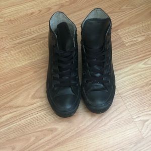 Black Rubber Converse High-Tops